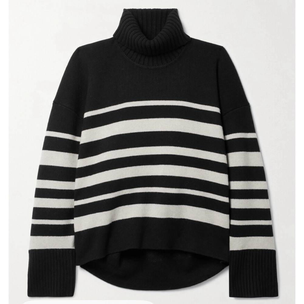 PROENZA SCHOULER Striped wool and cashmere-blend turtleneck sweater‎
